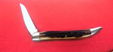 QUEEN CUTLERY CO TITUSVILLE #20 AMBER BONE 5" PH-D2 TOOL STEEL MINT TEXAS TOOTHPICK YEAR?