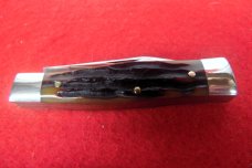 QUEEN CUTLERY CO TITUSVILLE #40 GUNSTOCK JACK AMBER BONE STAG TOOL STEEL MINT YR.UNKNOWN QUEEN CUTLERY CO TITUSVILLE #40 GUNSTOCK JACK AMBER BONE STAG TOOL STEEL MINT YR.UNKNOWN