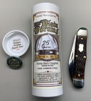 2023 Blade Forums Hump Back Congress Knife. New in The Tube. .................................(969) 