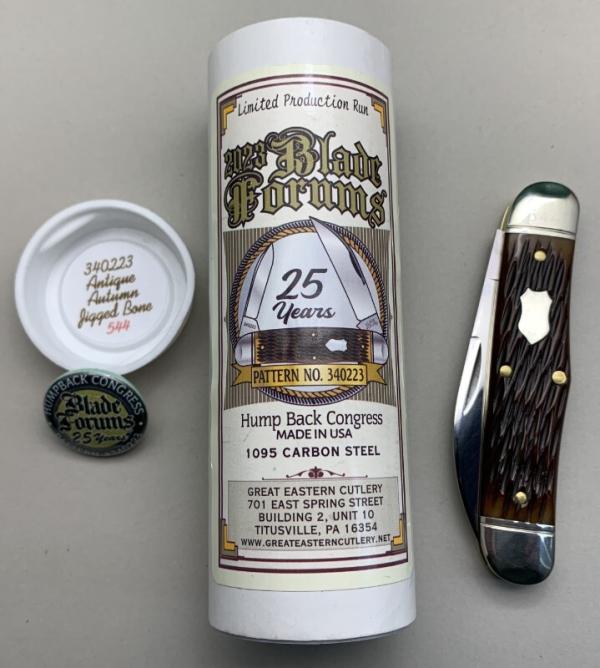 2023 Blade Forums Hump Back Congress Knife. New in The Tube. .................................(969) 2023 Blade Forums Hump Back Congress Knife. New in The Tube. .................................(969)