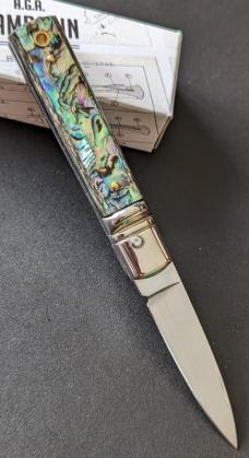 NIB AGA CAMPOLIN 6"-15CM SLIMLINE IN GENUINE ABALONE NIB AGA CAMPOLIN 6"-15CM SLIMLINE IN GENUINE ABALONE