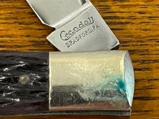 Crandall 3-Blade Folding Knife w/Jigged Black Bone Scales Germany Crandall 3-Blade Folding Knife w/Jigged Black Bone Scales Germany