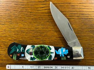 DY Lockback Knife w/Inlaid Handle 