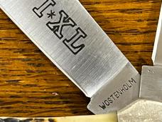 I*XL Wostenholm 2-Blade Copperhead Knife w/Jigged Bone Scales