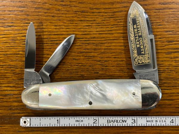 J. W. Hickey & Sons 0134 Washington Fayette County Whittler w/MOP Scales J. W. Hickey & Sons 0134 Washington Fayette County Whittler w/MOP Scales