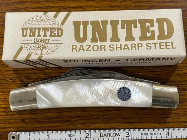 United Boker UC127-1 Ltd Ed Matthew 5-7 4-Blade Congress Knife w/MOP Scales SN#074 Germany United Boker UC127-1 Ltd Ed Matthew 5-7 4-Blade Congress Knife w/MOP Scales SN#074 Germany
