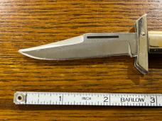 Custom Single-Blade Lockback Knife w\Scrimshaw Smooth Bone Scales Custom Single-Blade Lockback Knife w\Scrimshaw Smooth Bone Scales
