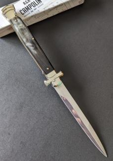 NIB 11"- 28 cm A.G.A. Campolin Brazilian Horn Maltese lockback a super beautiful quality stiletto NIB 11"- 28 cm A.G.A. Campolin Brazilian Horn Maltese lockback a super beautiful quality stiletto