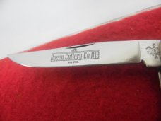 15% OFF QUEEN #19 SLIMLINE 4" TRAPPER TITUSVILLE AMBER BONE STAG BEAUTY MINT YR UNKNOWN