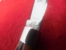 15% OFF QUEEN #19 SLIMLINE 4" TRAPPER TITUSVILLE AMBER BONE STAG BEAUTY MINT YR UNKNOWN