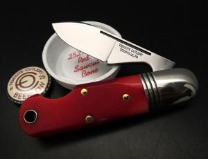 Great Eastern Cutlery #25 EO Beerlow Red Sawcut Bone GEC Easy Open 252123