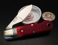 Great Eastern Cutlery #25 EO Beerlow Red Sawcut Bone GEC Easy Open 252123 Great Eastern Cutlery #25 EO Beerlow Red Sawcut Bone GEC Easy Open 252123