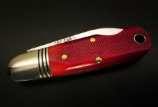 Great Eastern Cutlery #25 EO Beerlow Red Sawcut Bone GEC Easy Open 252123 Great Eastern Cutlery #25 EO Beerlow Red Sawcut Bone GEC Easy Open 252123