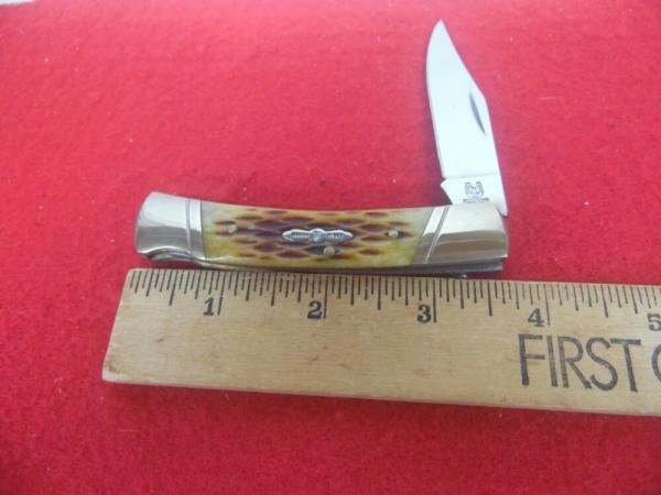 ROUGH RIDER AMBER BONE 3-3/4" RAZOR SHARP STEEL WILL CUT LOCKBACK UNUSED FROM STORAGE ROUGH RIDER AMBER BONE 3-3/4" RAZOR SHARP STEEL WILL CUT LOCKBACK UNUSED FROM STORAGE