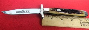 QUEEN CUTLERY CO TITUSVILLE #1L SWING GUARD AMBER BONE MINT BEAUTY WITH SNAP