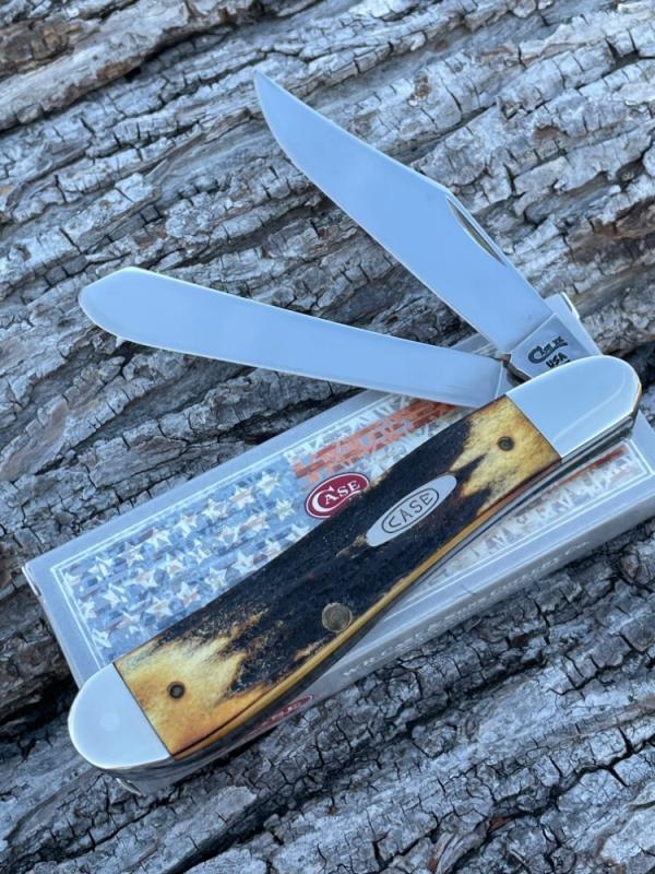 CASE XX ** 1994 STAG DOG LEG TRAPPER NICE STAG CASE XX ** 1994 STAG DOG LEG TRAPPER NICE STAG
