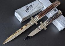 NIB STAG AGA CAMPOLIN "DOMINUS" SET OF 2!!! FULL 9" 23CM AND MINI 6" 15CM LEVERLOCKS NIB STAG AGA CAMPOLIN "DOMINUS" SET OF 2!!! FULL 9" 23CM AND MINI 6" 15CM LEVERLOCKS