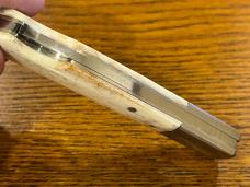 Frost Cutlery Pawnee Single Blade Folding Knife w/Scrimshaw Smooth Bone Scales Japan Frost Cutlery Pawnee Single Blade Folding Knife w/Scrimshaw Smooth Bone Scales Japan