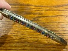 Star 3380 Street Fighter Toothpick Knife w/Multi-Colored Celluloid Scales Japan Star 3380 Street Fighter Toothpick Knife w/Multi-Colored Celluloid Scales Japan