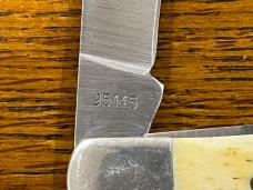 Parker-Edwards 95145 2-Blade Trapper Knife w/Scrimshaw Smooth Bone Scales Parker-Edwards 95145 2-Blade Trapper Knife w/Scrimshaw Smooth Bone Scales
