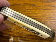 Parker-Edwards 95145 2-Blade Trapper Knife w/Scrimshaw Smooth Bone Scales Parker-Edwards 95145 2-Blade Trapper Knife w/Scrimshaw Smooth Bone Scales