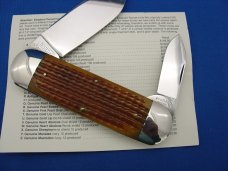 Case XX Classic Sunfish/Toenail Genuine Brown Corn Cob Bone Knife With Elephant Etch Case XX Classic Sunfish/Toenail Genuine Brown Corn Cob Bone Knife With Elephant Etch