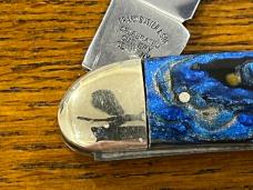Fight'n Rooster Ltd Ed 1997 "Texas" Toothpick Knife w/Blue Swirl Celluloid Scales PROTOTYPE Germany Fight'n Rooster Ltd Ed 1997 "Texas" Toothpick Knife w/Blue Swirl Celluloid Scales PROTOTYPE Germany