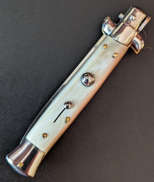 NOS GIOVANNI BELTRAME 23CM-9 INCH FLAT BLADE BRAZILIAN HONEY HORN STILETTO NOS GIOVANNI BELTRAME 23CM-9 INCH FLAT BLADE BRAZILIAN HONEY HORN STILETTO
