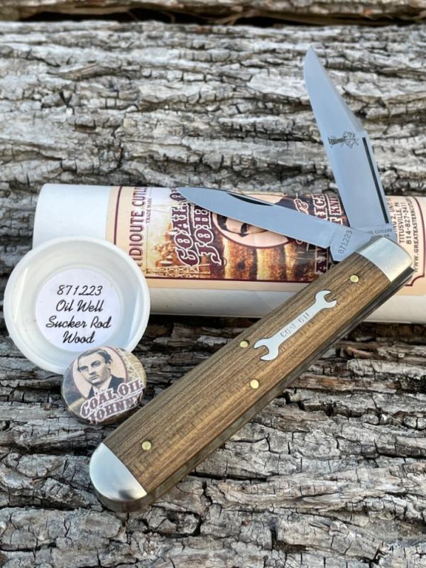 GEC ** TIDIOUTE 871223 OIL WELL SUCKER WOOD KNIFE GEC ** TIDIOUTE 871223 OIL WELL SUCKER WOOD KNIFE