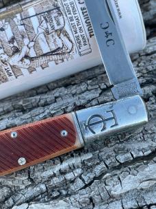 GEC ** TIDIOUTE SFO 15118 ANCIENT MUSCADINE SAWCUT BONE BARLOW - CHARLIE CAMPAGNA KNIFE GEC ** TIDIOUTE SFO 15118 ANCIENT MUSCADINE SAWCUT BONE BARLOW - CHARLIE CAMPAGNA KNIFE