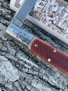 GEC ** TIDIOUTE SFO 15118 ANCIENT MUSCADINE SAWCUT BONE BARLOW - CHARLIE CAMPAGNA KNIFE