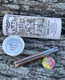 GEC ** TIDIOUTE SFO 15118 ANCIENT MUSCADINE SAWCUT BONE BARLOW - CHARLIE CAMPAGNA KNIFE GEC ** TIDIOUTE SFO 15118 ANCIENT MUSCADINE SAWCUT BONE BARLOW - CHARLIE CAMPAGNA KNIFE