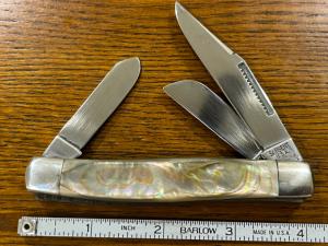 Sargent 3-Blade Stockman w/Abalone Scales