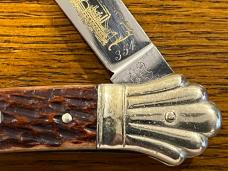 Fight'n Rooster Ltd Ed "Cajun Queen" Toothpick w/Jigged Bone Scales & Clamshell Bolsters SN#354 Germ Fight'n Rooster Ltd Ed "Cajun Queen" Toothpick w/Jigged Bone Scales & Clamshell Bolsters SN#354 Germ