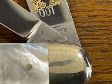 Fight'n Rooster Frank Buster Ltd Ed "Diamond Jim" 2-Blade Peanut Knife w/MOP Scales SN#001 Germany Fight'n Rooster Frank Buster Ltd Ed "Diamond Jim" 2-Blade Peanut Knife w/MOP Scales SN#001 Germany