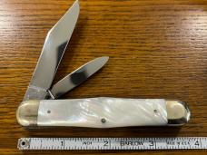 Fight'n Rooster Frank Buster Ltd Ed "Diamond Jim" 2-Blade Peanut Knife w/MOP Scales SN#001 Germany Fight'n Rooster Frank Buster Ltd Ed "Diamond Jim" 2-Blade Peanut Knife w/MOP Scales SN#001 Germany