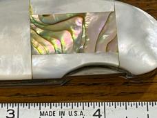 Fight'n Rooster Ltd Ed "King of the Woods" Single-Blade Gunstock w/MOP & Abalone Scales SN#083 Germ