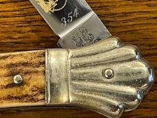 Fight'n Rooster FLtd Ed "New Orleans" Toothpick w/Smooth Bone Scales & Clamshell Bolsters SN#354 Ger Fight'n Rooster FLtd Ed "New Orleans" Toothpick w/Smooth Bone Scales & Clamshell Bolsters SN#354 Ger
