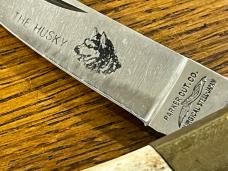 Parker Cut. Co. "The Husky" Lockback w/Scrimshaw Smooth Bone Scales Japan Parker Cut. Co. "The Husky" Lockback w/Scrimshaw Smooth Bone Scales Japan