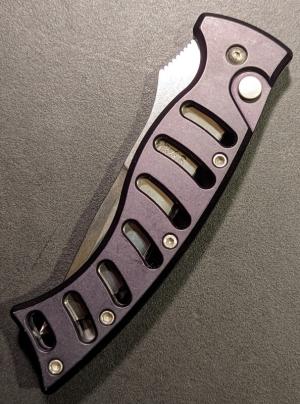 VINTAGE MADE IN USA PARAGON X-O LITE SKELETON ALUMINUM FRAME 3.75 RECURVE BAYONET AUTOMATIC 