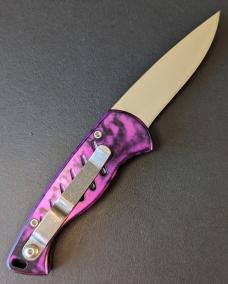 Piranha Fingerling Automatic Knife Plum Swirl (2.5" Mirror) Piranha Fingerling Automatic Knife Plum Swirl (2.5" Mirror)
