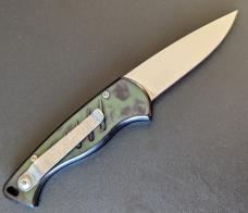 Piranha Fingerling Automatic Knife Green Swirl (2.5" Mirror) Piranha Fingerling Automatic Knife Green Swirl (2.5" Mirror)