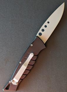 Piranha Amazon Tactical Black Automatic Knife (3.45" Glass Beaded Gray Plain) Piranha Amazon Tactical Black Automatic Knife (3.45" Glass Beaded Gray Plain)