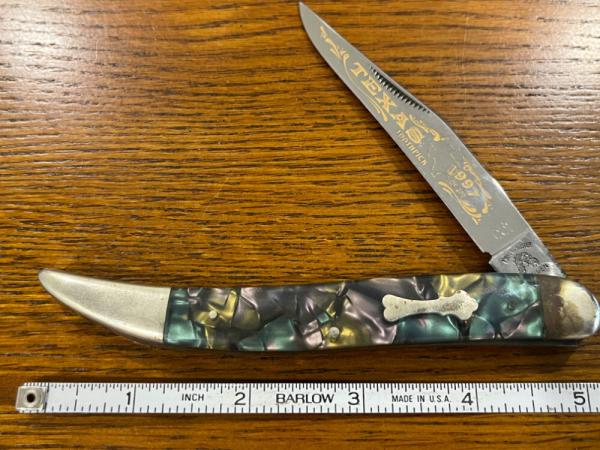 Fight'n Rooster Frank Buster Ltd Ed 1997 "Texas" Toothpick Knife w/Celluloid Scales SN#001 Germany Fight'n Rooster Frank Buster Ltd Ed 1997 "Texas" Toothpick Knife w/Celluloid Scales SN#001 Germany