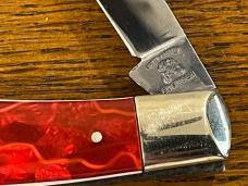 Fight'n Rooster Ltd Ed 1989 "Rose of Sharon" 3-Blade Stockman w/Red Celluloid Scales SN#001 Germany Fight'n Rooster Ltd Ed 1989 "Rose of Sharon" 3-Blade Stockman w/Red Celluloid Scales SN#001 Germany