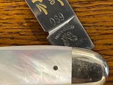 Fight'n Rooster Frank Buster Ltd Ed 1995 Anniversary Toothpick Knife w/MOP Scales SN#089 Germany Fight'n Rooster Frank Buster Ltd Ed 1995 Anniversary Toothpick Knife w/MOP Scales SN#089 Germany