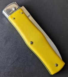 NEW Mikov 241 Predator Lever Lock Automatic Knife ABS Yellow (3.7" Polish)