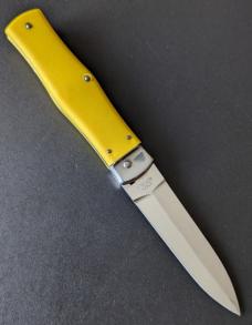 NEW Mikov 241 Predator Lever Lock Automatic Knife ABS Yellow (3.7" Polish) NEW Mikov 241 Predator Lever Lock Automatic Knife ABS Yellow (3.7" Polish)