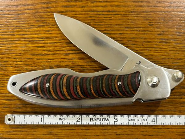 Tak Fukuta 15 Single-Blade Folding Knife w/Pakkawood Scales & Thumb Assist Tak Fukuta 15 Single-Blade Folding Knife w/Pakkawood Scales & Thumb Assist