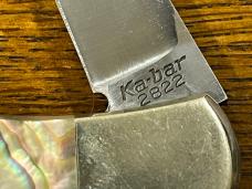 Ka-bar 2822 Single-Blade Lockback w/Abalone Scales Japan Ka-bar 2822 Single-Blade Lockback w/Abalone Scales Japan